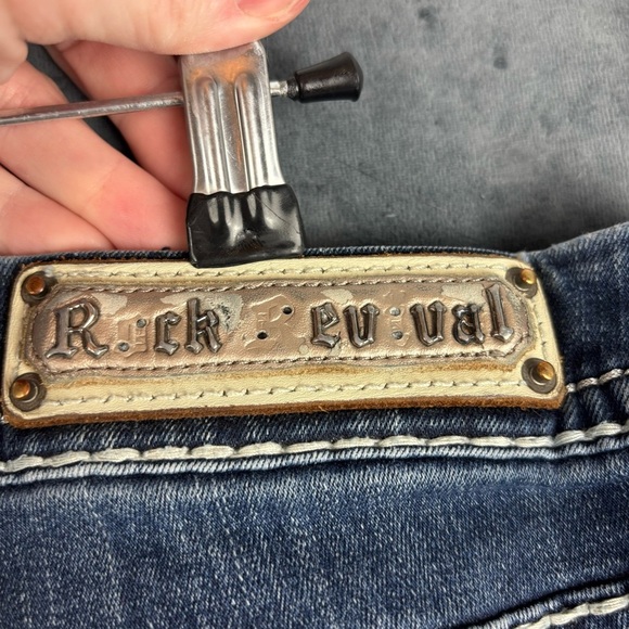 Rock Revival mid-rise sz 25 Blue Boot Cut Jeans with Authentic Wear **see pics - Picture 8 of 11